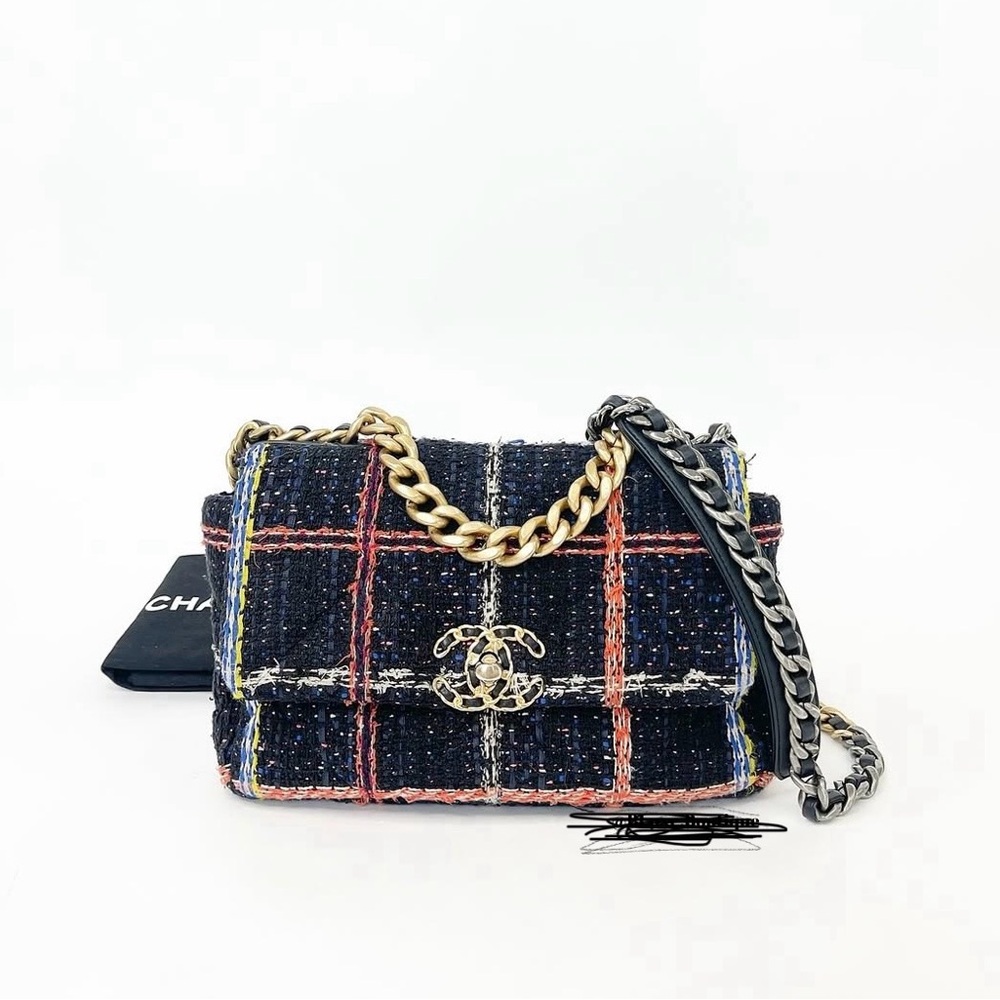 Chanel Navy Tweed Crossbody Bag